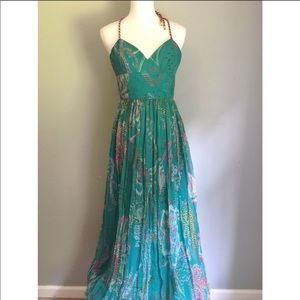 David Meister Maxi Halter Dress